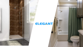 Glass Shower Door Or A Shower Curtain: Elegant Showers