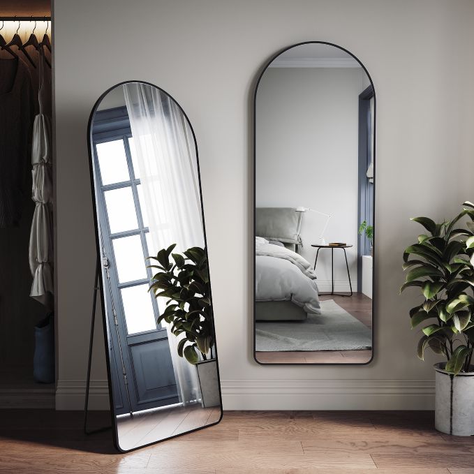 ELEGANT Free Standing Floor Mirror 160¡Á60cm -Black Frame