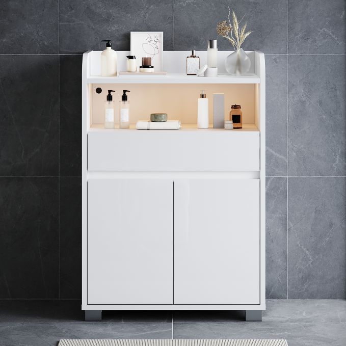 ELEGANT Floorstanding Low-Height Storage Unit 560 x 820mm - 2 Door and 1 Drawer