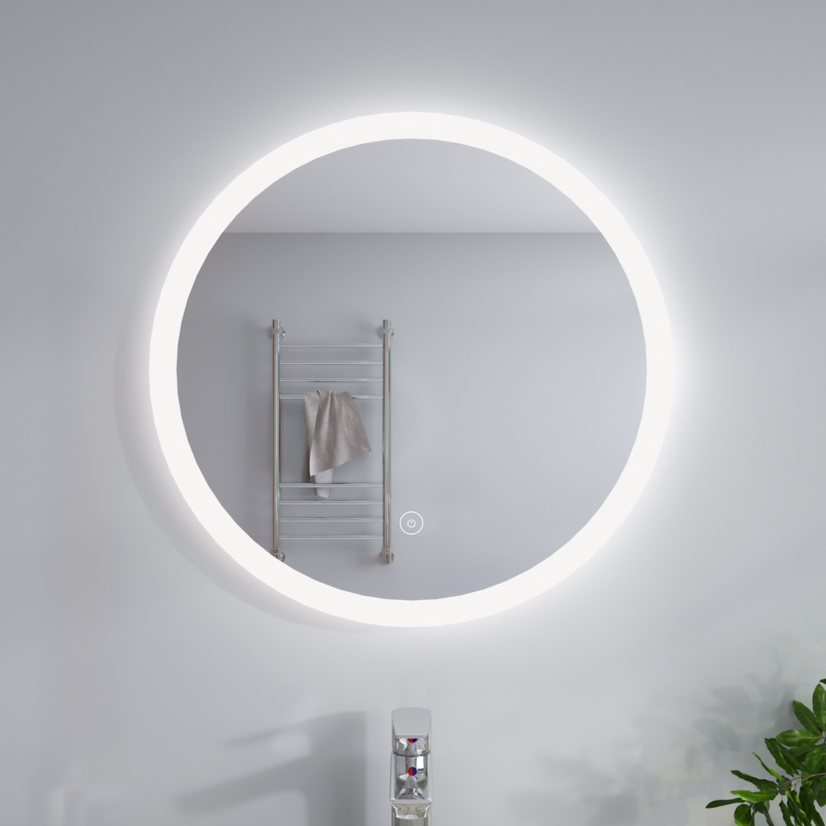 ELEGANT New Round LED ILLUMINATED Bathroom Mirror Make Up Light Smart Touch Control