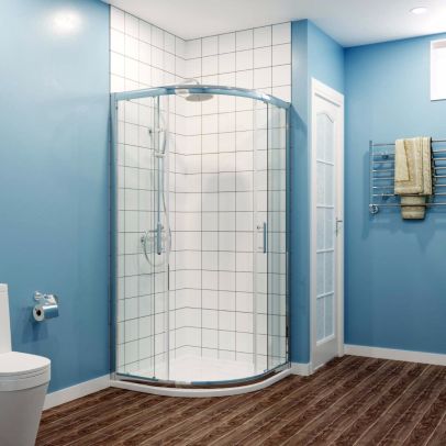 ELEGANT 1000X1000mm Quadrant Enclosure - 6mm Easy Clean Glass Shower Enclosures