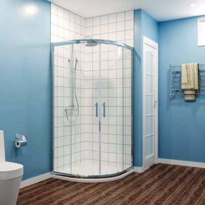 ELEGANT 800X800mm Quadrant Enclosure 6mm Easy Clean Glass Shower Enclosure
