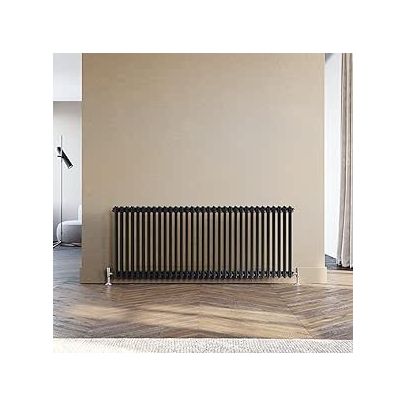 ELEGANT Traditional Radiator 600 x 1505 mm Black 2 Column Cast Iron Style Radiator