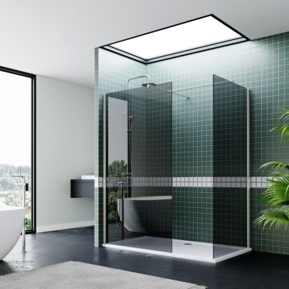 ELEGANT 900mm Walk In Shower Cubicle Shower Enclosure 8mm Easy Clean Glass