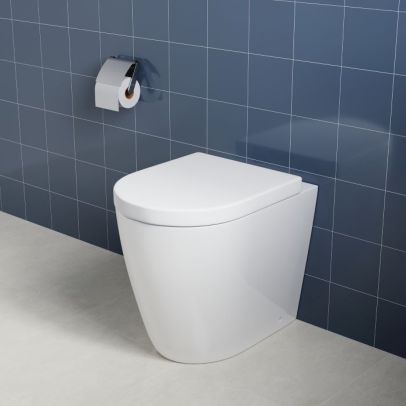 ELEGANT Rimless Back To Wall Pan with Soft Close Seat