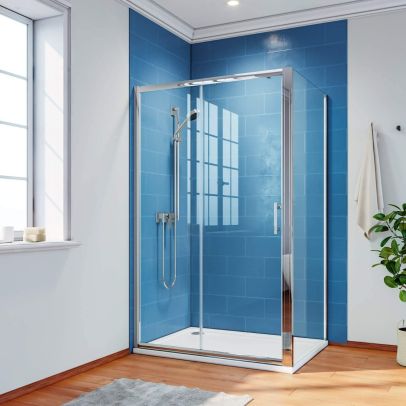 Elegant 1000x760mm Shower Enclosure Sliding Door Cubicle Side Panel