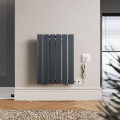 ELEGANT 600x452mm Smart Electric Radiator with WiFi Thermostat 400W Anthracite ERF6045A-E