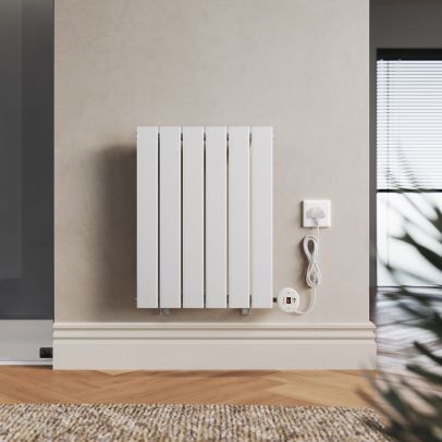 ELEGANT 600x452mm Smart Electric Radiator with WiFi Thermostat 400W White ERF6045W-E