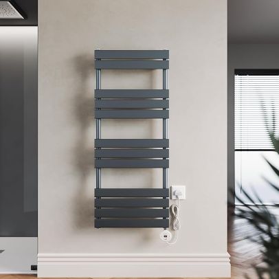 Electric Towel Radiator with Wi-Fi Thermostat 1200 x 500mm ETRF1250A-E