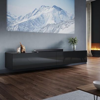 ELEGANT Sideboard & TV Stand with Hinge LED Sensor Light 200cm-Black