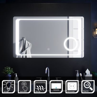 ELEGANT 1000 x 600mm Anti-foggy Wall Mounted Mirror