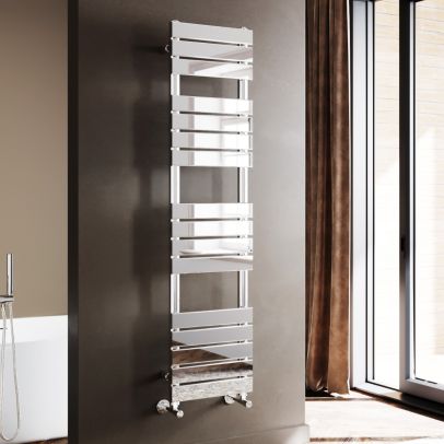 ELEGANT 1600 x 400mm Modern Design Chrome Flat Panel Heated Towel Rails Radiators