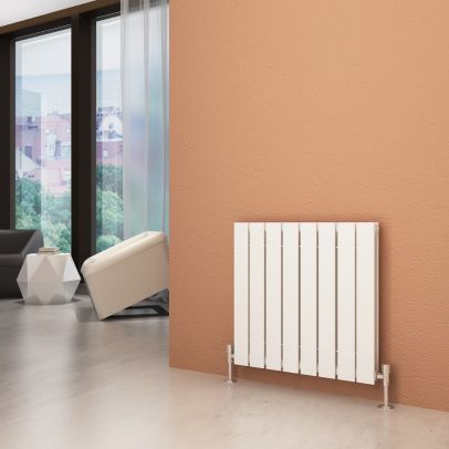 ELEGANT 600X600 White Double ELEGANT Horizontal Designer Column Flat Panel Radiator