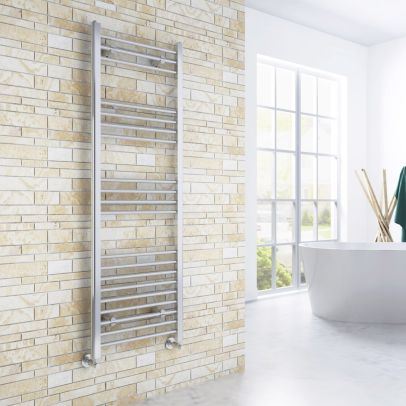 ELEGANT 1500x500mm Designer Straight Chrome Bathroom Heated Towel Rail Radiator