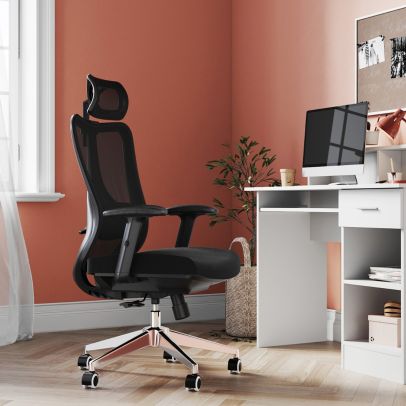 ELEGANT Executive Office Chair Desk Chair with Synchro-Tilt, Adjustable Armrest And Headrest