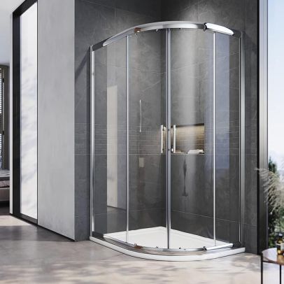 ELEGANT 1200X800MM Reversible Left/Right Offset Shower Enclosure 5mm Tempered Glass