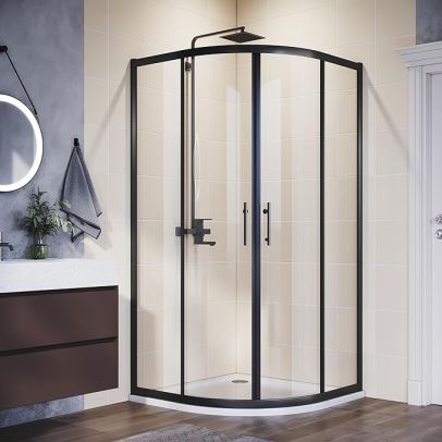 ELEGANT 800 x 800mm Quadrant Shower Enclosure with Acrylic Tray