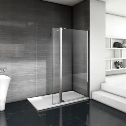 Elegant 1000x1850 Walk-In 6mm Shower Screen + 300mm Deflector/ Return Panel