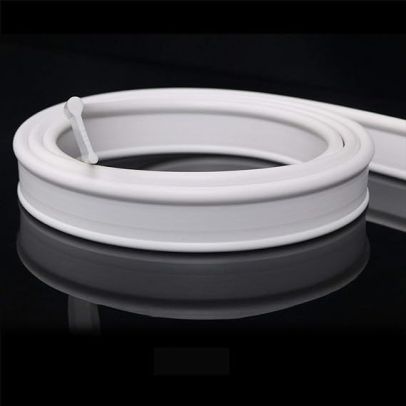 ELEGANT Soft Rubber Shower Seal for Folding Bath Screen Enclosure 1.2 metre Long White Colour