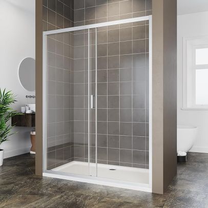 ELEGANT 1500 x 1850 Sliding Door 5mm Safety Tempered Glass