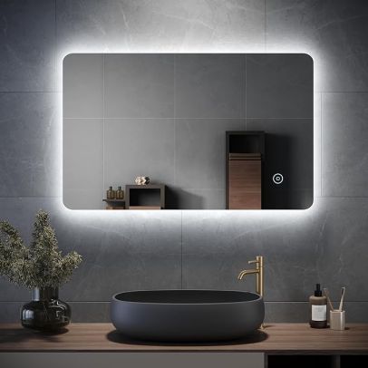 ELEGANT 800 X 500mm Anti-Fog Illuminated LED Demister Backlit Bathroom Mirror (Horizontal/Vertical)