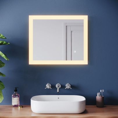 600x500mm LED Illuminated Mirror with Anti-Fog, Dimmer and Touch Sensor, TBM1265-1