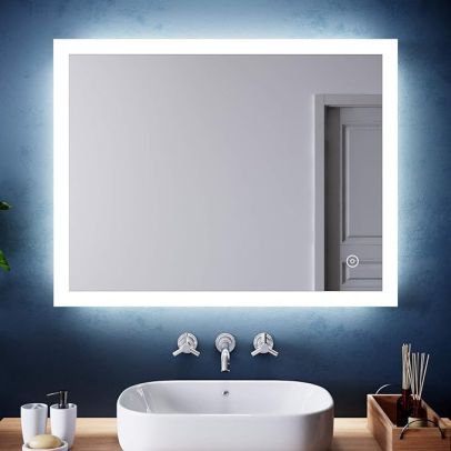 ELEGANT 900x700mm Touch Anti-Fog Illuminated LED Bathroom Demister Mirror (Horizontal/Vertical)