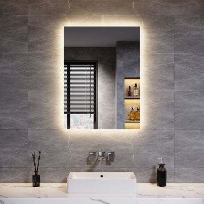 ELEGANT Bathroom Mirror with Shaver Socket 800x600mm TBM2386-1
