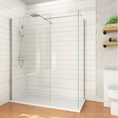 ELEGANT 900mm Walk In Shower Cubicle Shower Enclosure 8mm Easy Clean Glass 