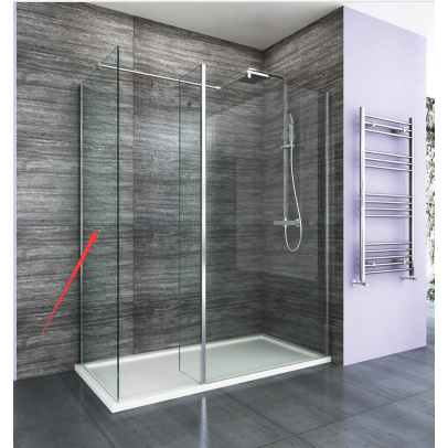 ELEGANT 700-900mm End Panel For 8mm Walk-In Shower Enclosure