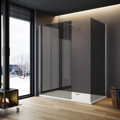 ELEGANT WetRoom Panels - 8mm - Easy Clean Shower Screen Set