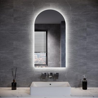 Arched 900 x 500mm Backlit LED Mirror YBMB0901-UKEA