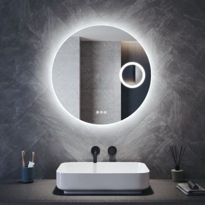 700mm Round Bathroom Mirror with Bluetooth YBMB1102-UKEA