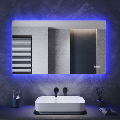 1200 x 700mm LED Illuminated Bluetooth Mirror YBMB1204-UKEA