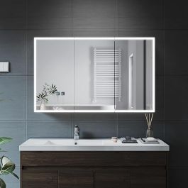 ELEGANT LED Bathroom Mirror Cabinet Shaver Socket Demister Bluetooth ...