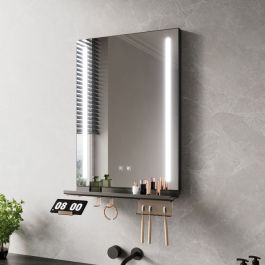 ELEGANT 500 x 700mm Bathroom Mirror with LED Lights and Shelf