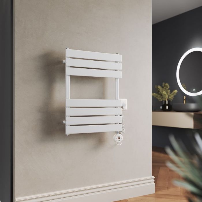 Elegant Radiators Wide Electric Towel Rail ELEGANT White Electric