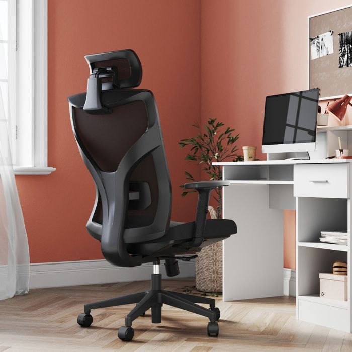 ELEGANT High Back Mesh Office Chair With Lumbar Support And Armrest