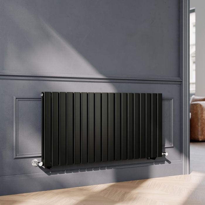 ELEGANT Black Radiators Double Panel Radiator 600 x 1224mm Modern