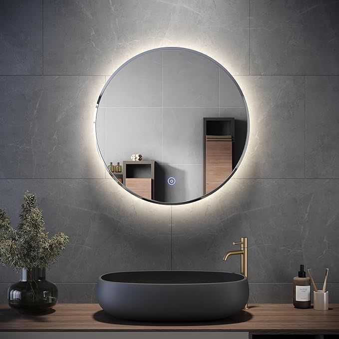 Mains bathroom mirror top