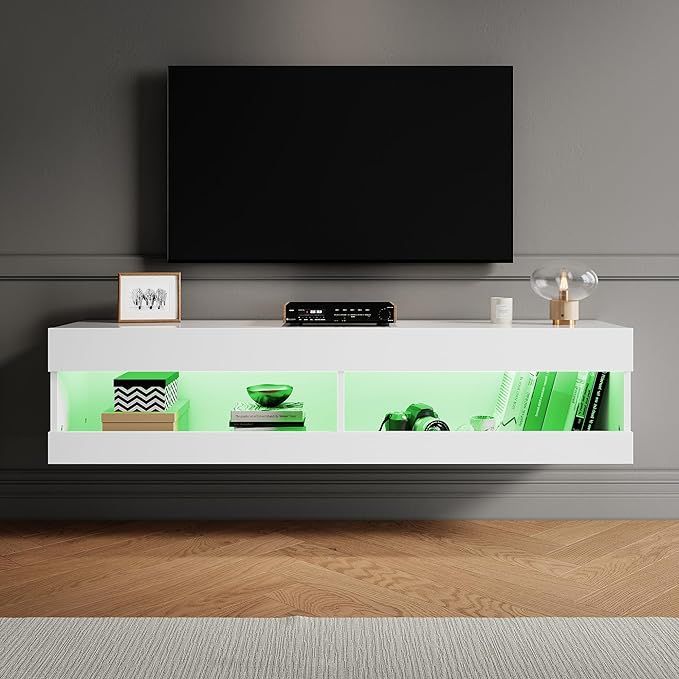ELEGANT 1300x300x 300mm LED Colorful Floating TV Cabinet for Living Room Entertainment