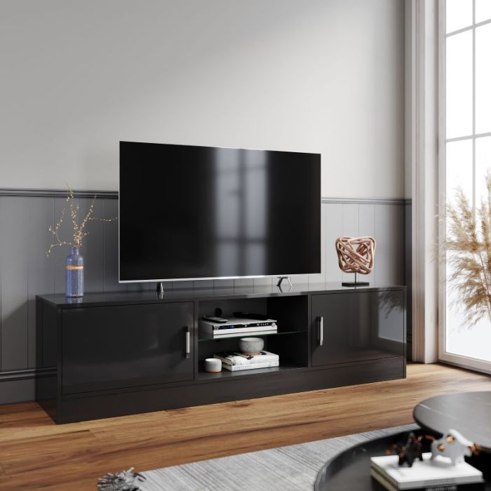 55 black tv stand hotsell
