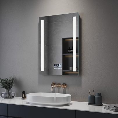 Elegant 600x600 Anti-Fog Touch Smart Round LED Bathroom Mirror