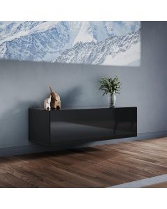 ELEGANT Floating TV Stand Cabinet 100cm Black