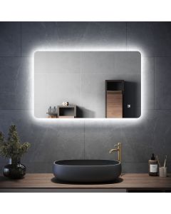 ELEGANT 800 x 500mm LED Illuminated Bathroom Mirror with Light Sensor + Demister, TBM0885-1