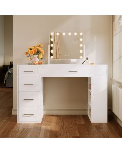 Dressing Table with 5 Drawers and 2 Shelves TD014