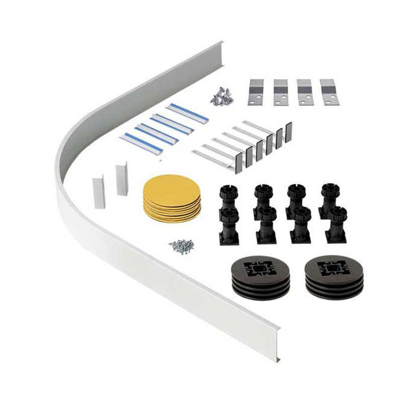 ELEGANT Easy Plumb Shower Tray Riser Kit Plinth Adjustable Feet Legs for quad Shower Enclosure-image-QRK90