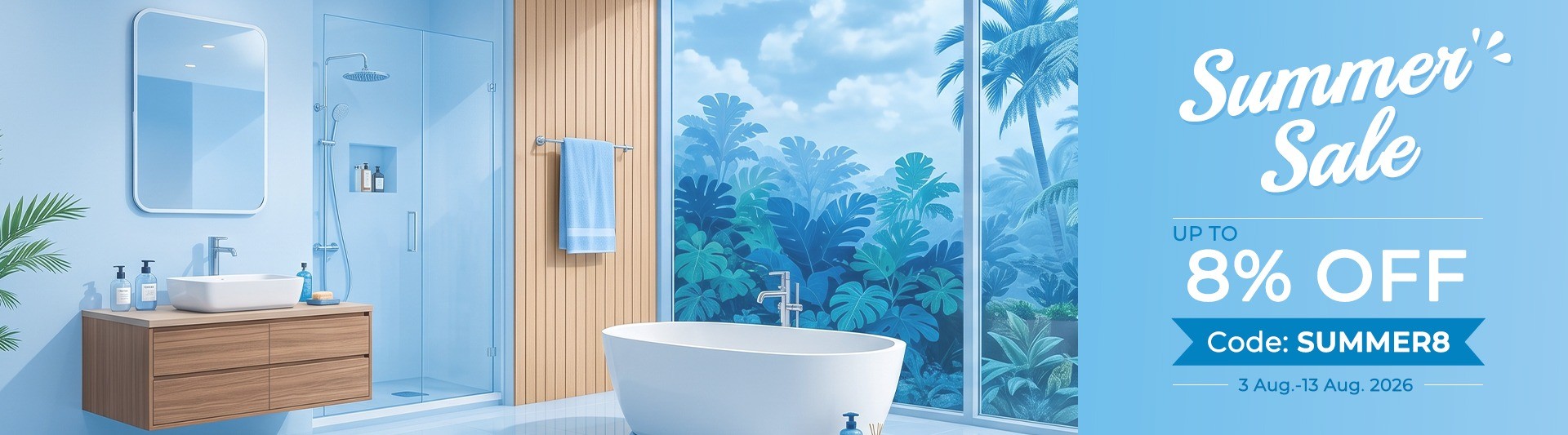 Summer Sale 2026 Bathroom 8% Off