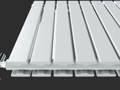 Elegant White Flat Panel Radiator - Elegant Showers