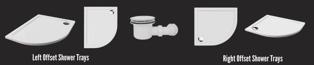 Off Set Quadrant Shower Trays | Offset Quadrant Shower Trays UK - Offset Quadrant Shower Enclosure And Tray